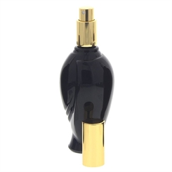 Schwarzer Glas-Flakon Art Deco Amphore, 100ml Kosmetex Parfüm-Zerstäuber mit gold. Zerstäuber 