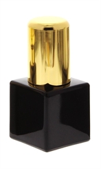 Glas-Flakon mit goldenem Zerstäuber, 50ml Kosmetex schwarzes Glas Parfüm-Zerstäuber, leer Gold Zerstäuber