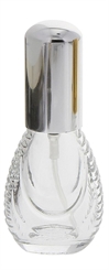 Parfümflakon, Taschenzerstäuber, 25 ml Kosmetex Zerstäuber f. Parfum, Cologne, leer m. Zerstäuber 1 x silber