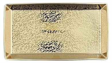 Kammschale Gold Shadow, Porzellan Gold mit 18 Karat vergoldet, Kosmetex Schale Bad Accessoires 