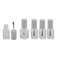 10 Ml Nachfüllbare Nagellackflasche Mit Pinsel – Auslaufsicher, Glas, Transparent, Für Unterwegs