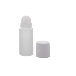 Mattierte leere Deostick Flasche 50ml, Kosmetex Deo-Roller zum Selbst Befüllen, Glas, matt 