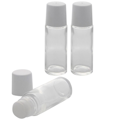 Klare Deostick Flaschen 75ml, Kosmetex Deo-Roller zum selbst Befüllen 