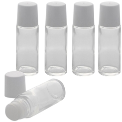 Klare Deostick Glas-Flaschen 75 ml, Kosmetex Roll-on, Deo-Roller zum selbst Befüllen 