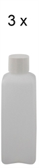 Leere Plastikflaschen, Kunststoff-flaschen Spritzverschluß, Kosmetex Vierkantflasche, eckig 