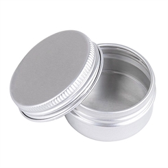 Schraubdose 15ml, Alu-Tiegel aus Aluminium, m. Schraub-Deckel, leer, Kosmetex Aludose, Kosmetik-Dose, Cremedose 6 Stück