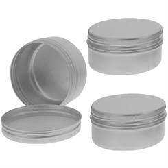 Schraubdose 50ml, Alu-Tiegel aus Aluminium, m. Schraub-Deckel, leer, Kosmetex Kosmetik-Dose, Cremedose 3x 50ml
