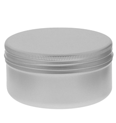 Schraubdose 250 ml, Alu-Tiegel aus Aluminium, m. Schraub-Deckel, leer, Kosmetex Aludose, Kosmetik-Dose, Cremedose 6x 250ml