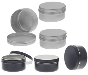Schraubdose, Alu-Dose, mit Schraub-Deckel, leer Kosmetex Aluminium Kosmetik Alu-Dose, Cremedose 