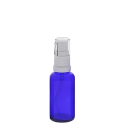 Gelspender aus Blauglas, Kosmetex Gelpumper für lichtempfindliche Lotion, Gel Spender 