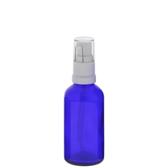 Gelspender aus Blauglas, Kosmetex Gelpumper für lichtempfindliche Lotion, Gel Spender 