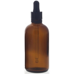 Braunglasflasche mit Pipette, leere braune Kosmetex Glasflasche, Pipettenflasche mit kompletter Pipettenmontur. 