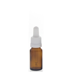 Braunglasflasche mit Pipette, leere braune Kosmetex Glasflasche, Pipettenflasche mit kompletter Pipettenmontur. 