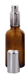 Braunglas Zerstäuberflasche, Sprühflakon, m. Pumpzerstäuber Kosmetex Parfümflakon, leer, 50 ml 1× 50 ml Braunglas