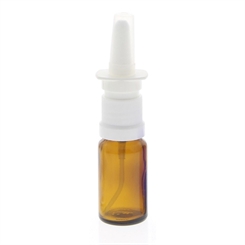 Leere Braunglas Nasenspray-Flasche 10ml mit Fingerzerstäuber, Kosmetex Nasenzerstäuber Vaporizer Nasensprühflasche 