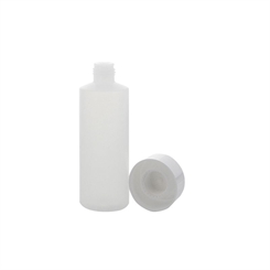Kosmetex leere Flasche 200ml, mit Tropfverschluss, Spritzeinsatz für Flüssigkeiten, halbtransparent Plastik, Deckel weiß, 1 Stück 