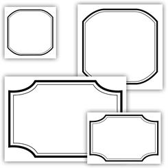 50x Apotheker-Flaschen Etikett 5x5 cm, Kosmetex Aufkleber für Flaschen, Dosen, Beschriftung für Kosmetik, Aroma, Öl A8 Quadrat