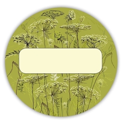 30x Gräser Etikett Ø 80mm, Kosmetex Aufkleber für Flaschen, Dosen, Beschriftung für Kosmetik, Parfüm, Aroma, Öl 