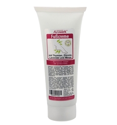 Aurawerk Fußcreme 100ml mit Thymian, Zitrone, Lavendel und Minze bei rissigen, spröden Füßen 100 ml