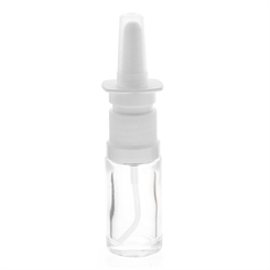 Leere Klarglas Nasenspray-Flasche 10ml mit Fingerzerstäuber, Kosmetex Glas Nasenzerstäuber Vaporizer Nasensprühflasche 