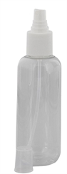 Klare Flasche mit Zerstäuber leer 250ml, Kosmetex Sprüh-Flasche, Plastik, zylindrisch, transparent 