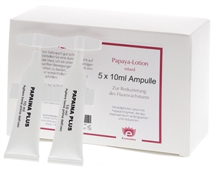 Kosmetex Papaya Lotion - zur Reduzierung des Haarwachstum, mindern reduzieren, Papaya-Enzymen, Ampullen 
