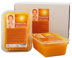 Kosmetex Paraffin-wachs Beta Carotin, Paraffinbad Wachs mit niedrigeren Schmelzpunkt 2x 500ml