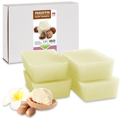 Kosmetex Paraffin-wachs Karité Sheabutter, Paraffinbad Wachs mit niedrigeren Schmelzpunkt, 4x 500ml 4x 500ml