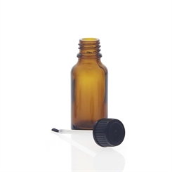 Braune Glas Pinselflasche, Kosmetex lichtschützende Braunglasflaschen mit Pinsel 