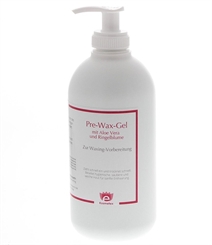 Kosmetex Pre Wax Gel, Hautreiniger Vorbereitung f. Waxing Wachsen mit Aloe Vera, Ringelblume, reduziert das Schmerzempfinden, 500ml 