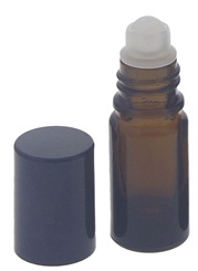 Braunglas Deostick 5ml, 10ml oder 20ml, leere Flasche, mit Deo-Roller, Roll-on und Kappe, zum Selbst befüllen, Kosmetex 