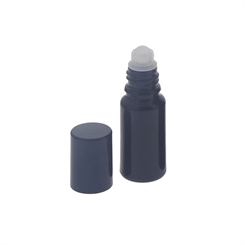 Violett Deostick 10ml, leere Flasche Violett-Glas mit Deo-Roller und Kappe, zum Selbst befüllen, Ø 24 mm, Kosmetex 