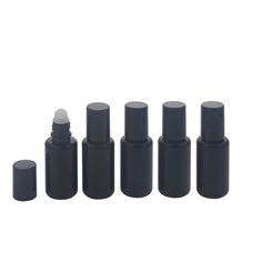 Violettglas Deostick 20ml, leere Flasche Violett-Glas mit Roll-on Deo-Roller und Kappe, Lichtschutzglas, Ø 30 mm, Kosmetex 5 x 20ml