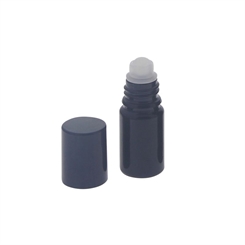 Violett Deostick 5ml, leere Flasche Glas-violett mit Deo-Roller und Kappe, zum Selbst befüllen, Ø 23 mm, Kosmetex 