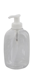 Leerer Seifenspender 300ml klare Flasche mit Pumper, Kosmetex Pumper-Flasche, 