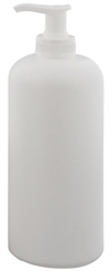 Leerer Seifenspender 500ml weiße Flasche mit Pumper, Kosmetex Pumper-Flasche, HDPE 