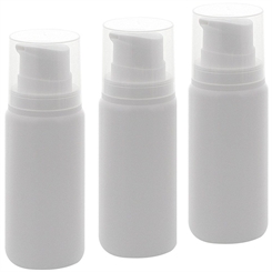 Leerer Kosmetex Airless Pumpspender 200ml mit Innenbeutel, Cremespender, Lotion und Gelspender zum selbst Befüllen 3× 200 ml