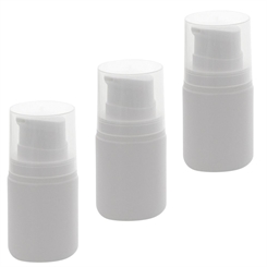 Leerer Kosmetex Airless Pumpspender 50ml mit Innenbeutel, Cremespender, Lotion und Gelspender zum selbst Befüllen 3 x 50 ml