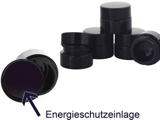 Violett Mironglas-Tiegel 5 ml Energieschutz Deckel Kosmetex Kosmetik-Tiegel, Salbentiegel, Miron Cremedose 
