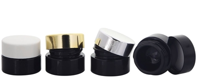 Violett Glas-Tiegel m. Deckel, 5 ml Kosmetex Kosmetik-Tiegel, Salbentiegel, Cremedose 