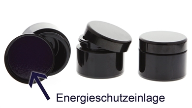 Mironglas Violett Tiegel 30 ml Energieschutz Deckel, Leere Kosmetex Miron Violett-Glas Creme-Dose, Kosmetikdose 3 Stück