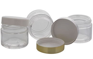 Klar Glas-Tiegel 100ml mit Deckel, Leere Glas-Dose, Kosmetex Klarglas Kosmetik-Dose, Salbentiegel, Cremedose 