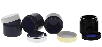 Violett Mironglas-Tiegel 50ml mit Deckel, Leere Glas-Dose Kosmetex Violettglas Kosmetik-Dose, Miron Salbentiegel, Cremedose 