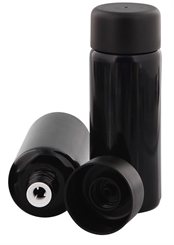 Violettglas Mironglas Giesring Flasche, 100ml Violett-Flakon, Kosmetex Lichtschutz-Flasche, Miron rund, leer 