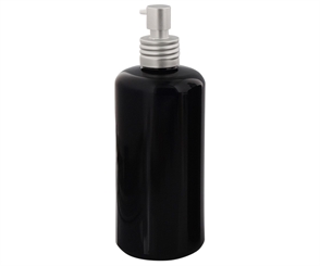 Violett-Glas Violett Lotion Pump-Flasche 200ml, Kosmetex silber Alu Pumper Gel, Spender-Flakon Miron, leer 
