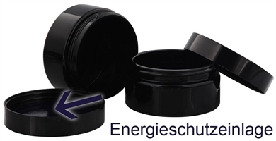 Miron-Glas Violett Tiegel flach 100 ml Energieschutz Deckel, Leere Kosmetex Violettglas flache Dose, Kosmetik-Dose 