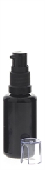 Gelspender aus Violettglas, kleine Glasflasche, Kosmetex schwarzer Gel-Pumper für lichtempfindliche Lotionen, Gele 