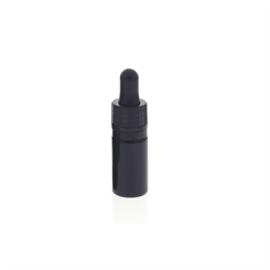 Kosmetex Violettglasflasche mit Pipette, leere violett Glasflasche, Pipettenflasche nur 7 cm hoch 
