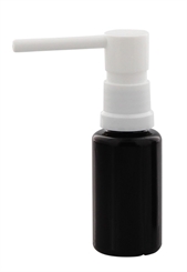 Miron-Glas Rachen-Spray Flasche 20ml Violettglas mit Kosmetex Mund-Spray Sprühflasche Sprüher 