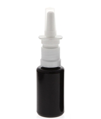 Leere Nasenspray-Flasche 20 ml mit Fingerzerstäuber Kosmetex Nasenzerstäuber Nasenpumper Miron Violettglas Vaporizer 1x 20ml